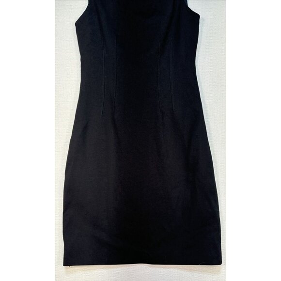 Elie Tahari Womens Sheath Dress Black Size 2 Black Sleek - Picture 3 of 11
